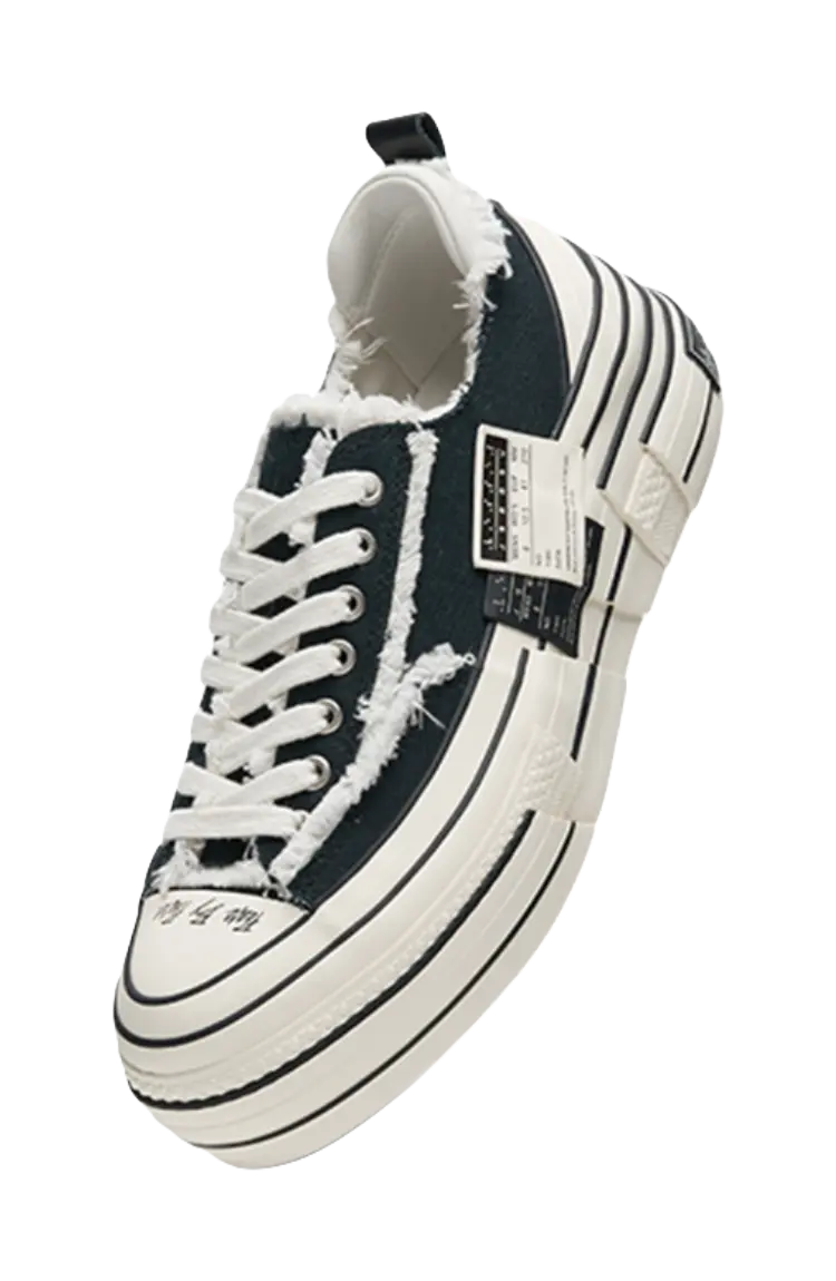 VESSEL Low top Canvas Shoes Unisex Black  VJSNEAKER