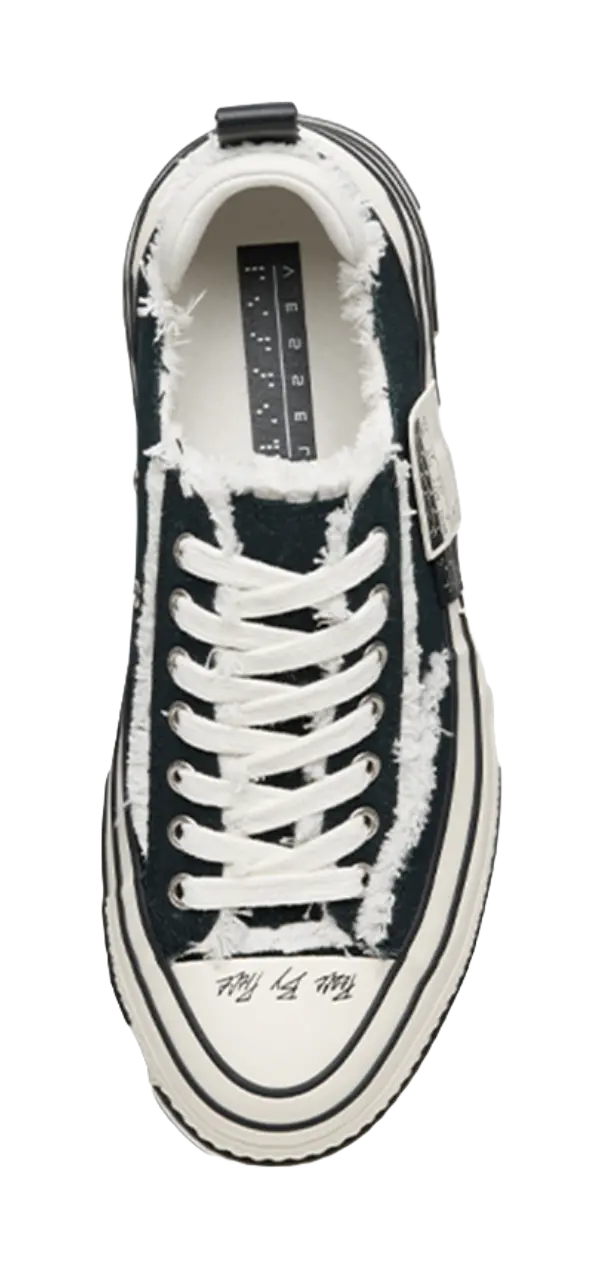VESSEL Low top Canvas Shoes Unisex Black  VJSNEAKER