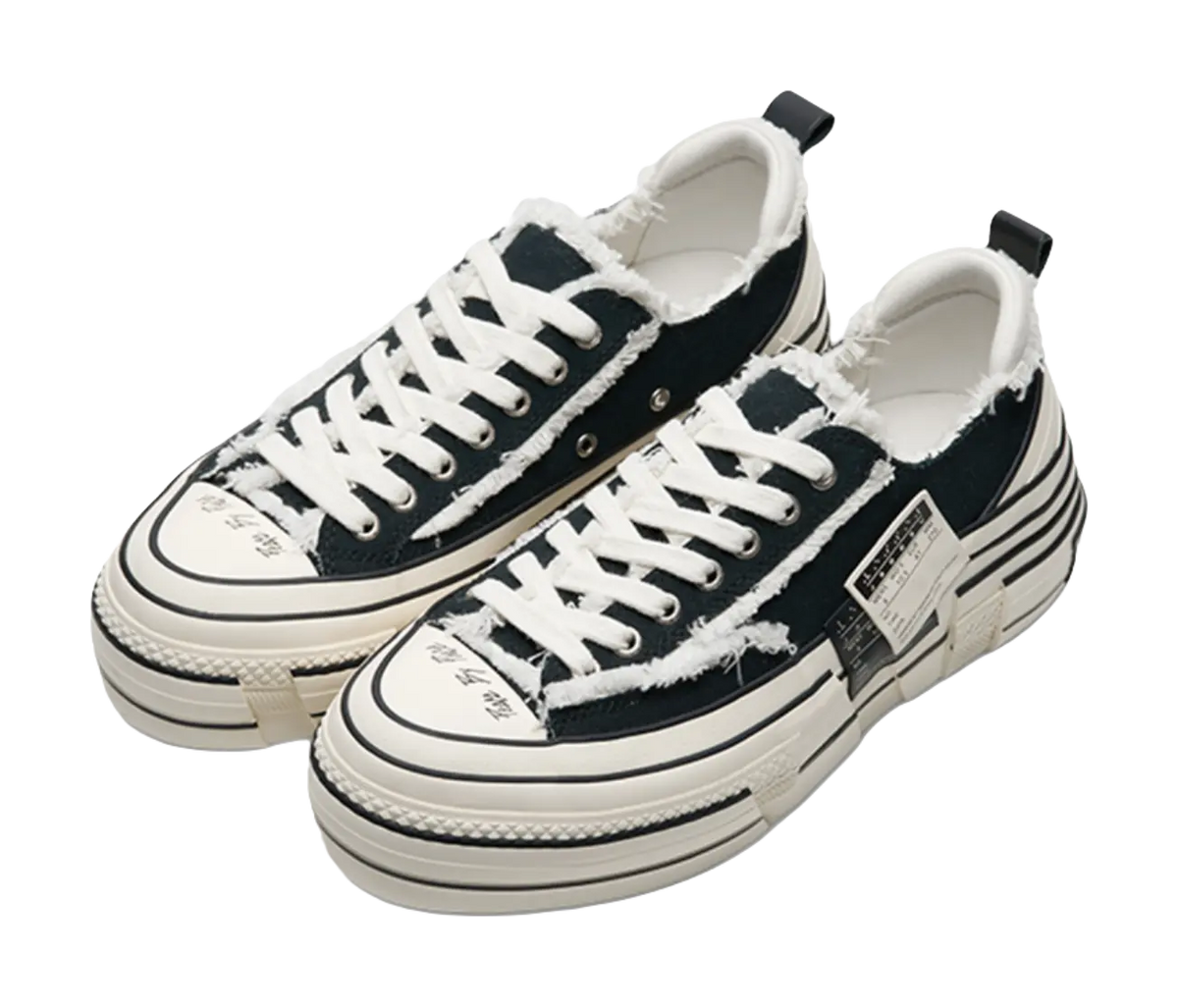 VESSEL Low top Canvas Shoes Unisex Black  VJSNEAKER