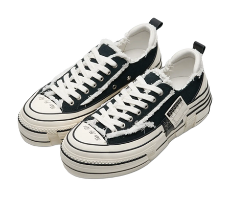 VESSEL Low top Canvas Shoes Unisex Black  VJSNEAKER