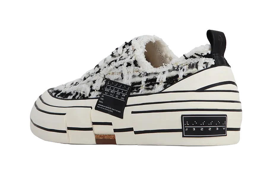 VESSEL Low top Canvas Shoes Unisex Black White  VJSNEAKER