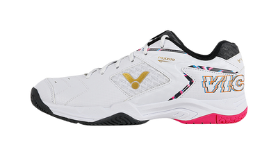 VICTOR 9200 Low-Top Badminton Shoes - Shock Absorption Slip & Abrasion Resistant Unisex White Pink 
