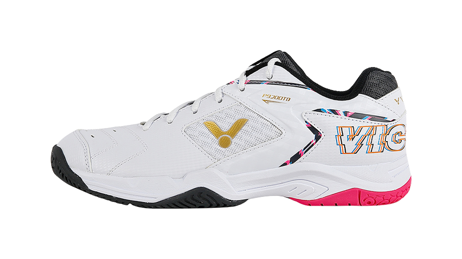 VICTOR 9200 Low-Top Badminton Shoes - Shock Absorption Slip & Abrasion Resistant Unisex White Pink 