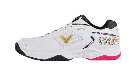 VICTOR 9200 Low-Top Badminton Shoes - Shock Absorption Slip & Abrasion Resistant Unisex White Pink 