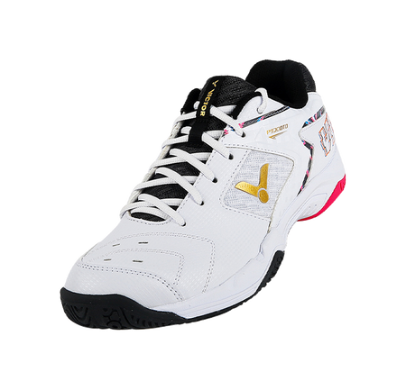 VICTOR 9200 Low-Top Badminton Shoes - Shock Absorption Slip & Abrasion Resistant Unisex White Pink 