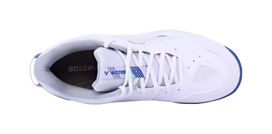 VICTOR A170Ⅱ Slip Resistant Abrasion Resistant Low top Badminton Shoes Unisex White Cyan 
