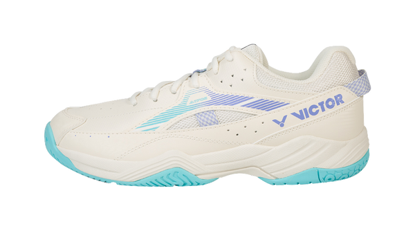 VICTOR A170Ⅱ Slip Resistant And Abrasion Resistant Support Low top Badminton Shoes Unisex Moon White Gray Turquoises 