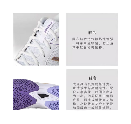 VICTOR Cushioned Slip Resistant Abrasion Resistant Low Top Badminton Shoes Unisex White Blue 