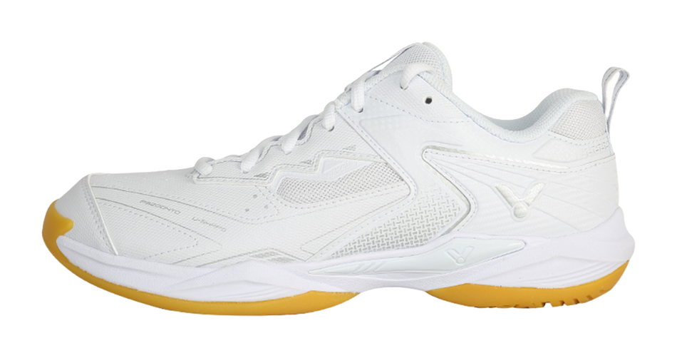 VICTOR Cushioning And Abrasion Resistant Coverage Low Top Badminton Shoes Unisex Pearl White 