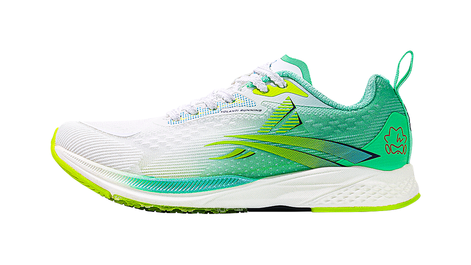 Volanti 911 Dream Lightning Cushioning And Breathable Low Top Running Shoes Unisex White Green 