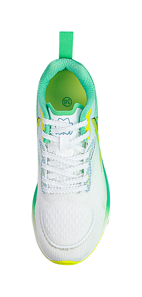 Volanti 911 Dream Lightning Cushioning And Breathable Low Top Running Shoes Unisex White Green 