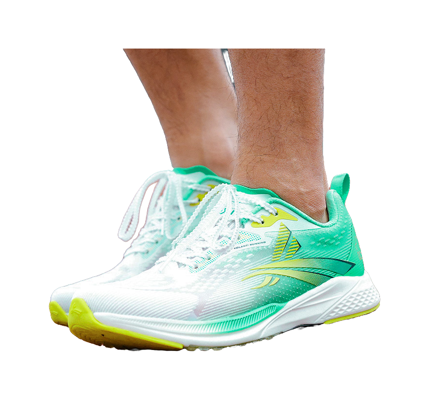 Volanti 911 Dream Lightning Cushioning And Breathable Low Top Running Shoes Unisex White Green 