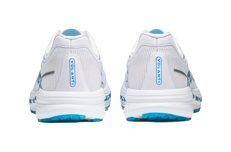 Volanti Rocket Cushioning Rebound Low-Top Carbon Plate Training Sprint Air Cushion Running Shoes Unisex White Blue 