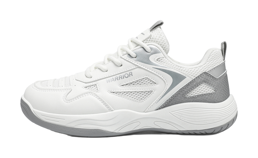 WARRIOR Badminton Shoes Men's Low top White/Silver/White/Dark Blue/Black/Red 