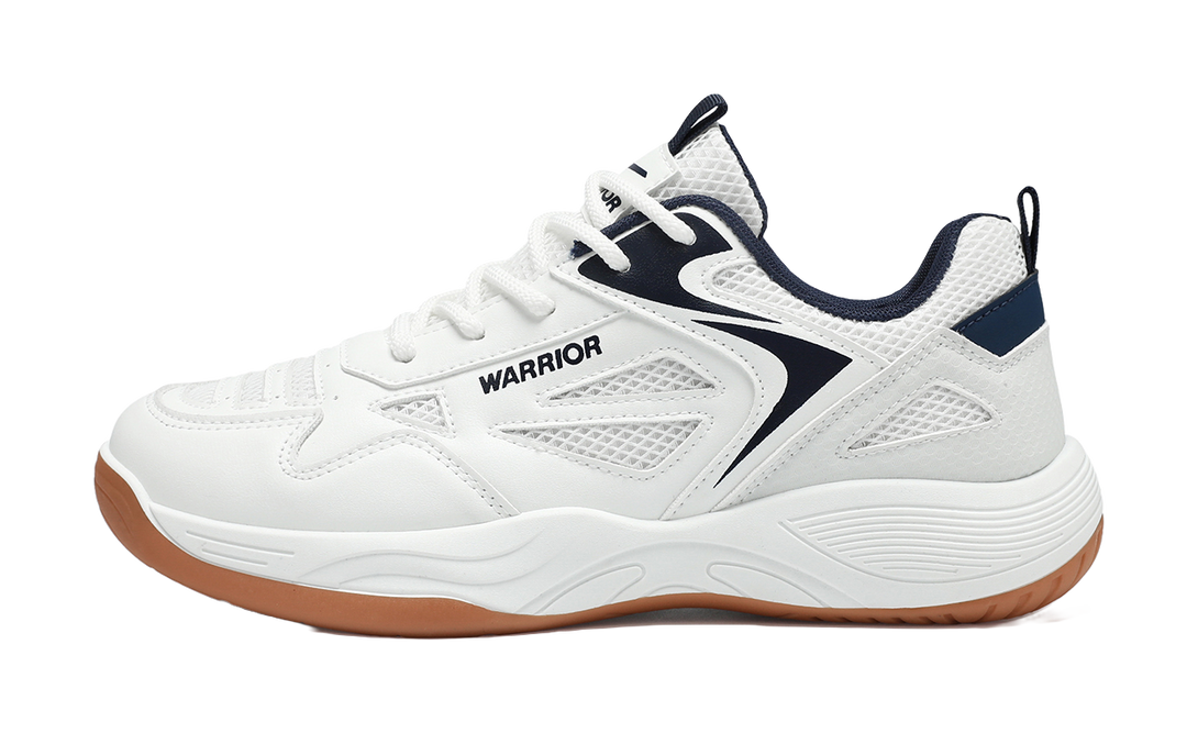 WARRIOR Badminton Shoes Men's Low top White/Silver/White/Dark Blue/Black/Red 