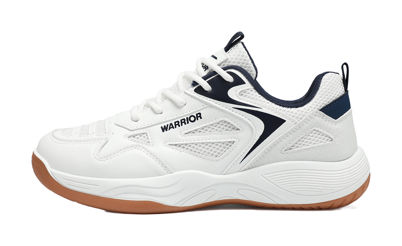 WARRIOR Badminton Shoes Men's Low top White/Silver/White/Dark Blue/Black/Red 