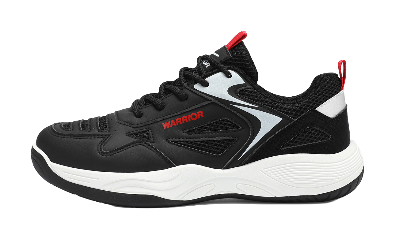 WARRIOR Badminton Shoes Men's Low top White/Silver/White/Dark Blue/Black/Red 