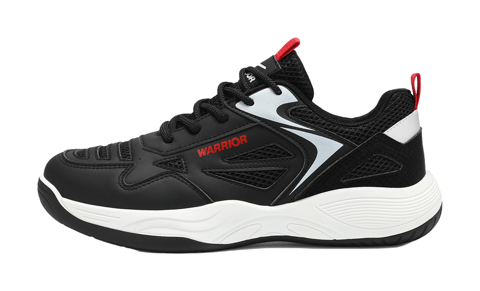 WARRIOR Badminton Shoes Men's Low top White/Silver/White/Dark Blue/Black/Red 
