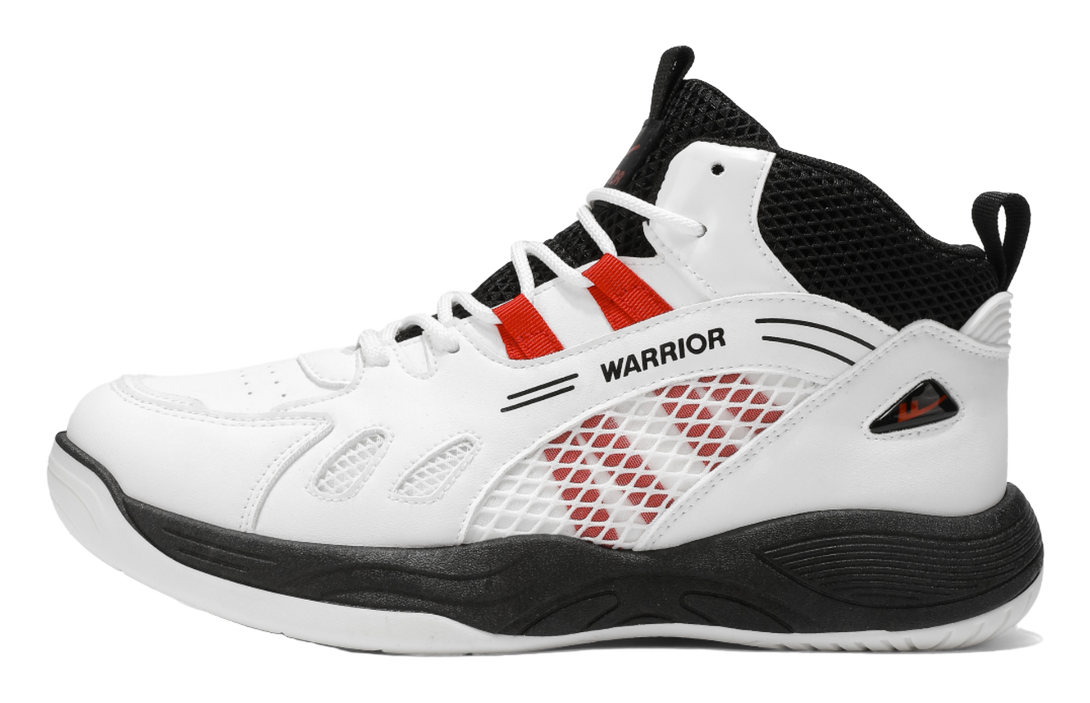 WARRIOR Badminton Shoes Men's Low top White/Silver/White/Dark Blue/Black/Red 