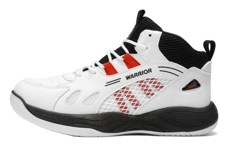WARRIOR Badminton Shoes Men's Low top White/Silver/White/Dark Blue/Black/Red 