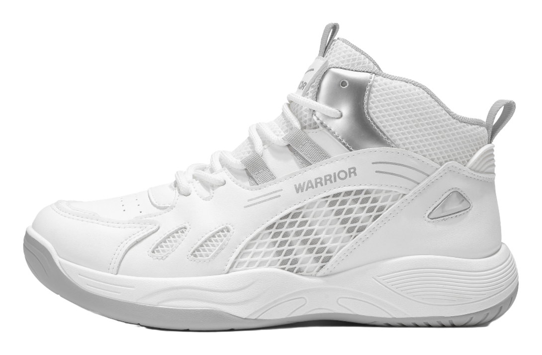 WARRIOR Badminton Shoes Men's Low top White/Silver/White/Dark Blue/Black/Red 