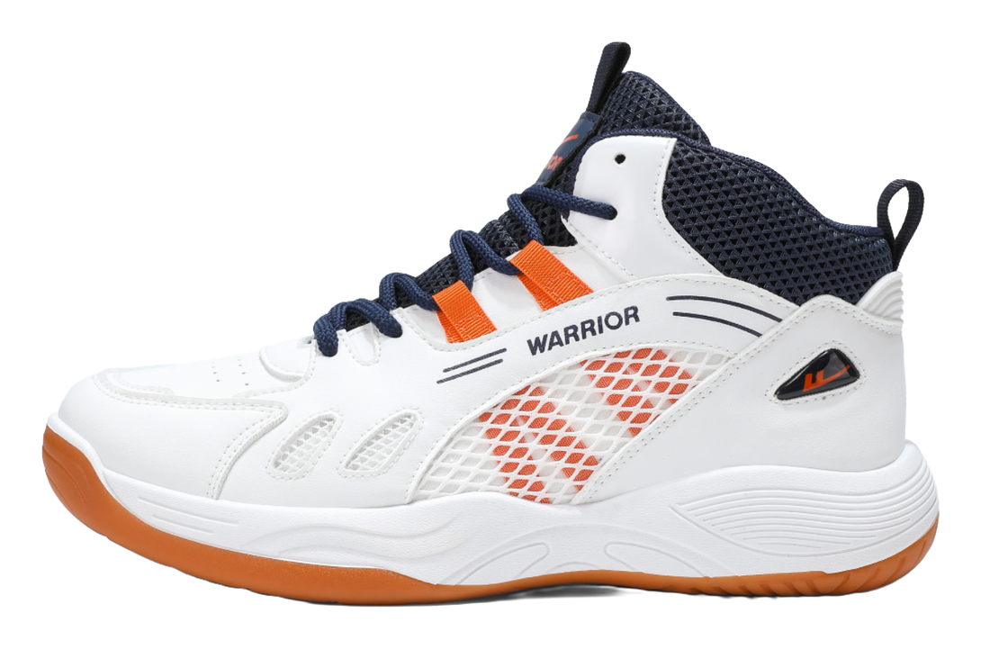 WARRIOR Badminton Shoes Men's Low top White/Silver/White/Dark Blue/Black/Red 