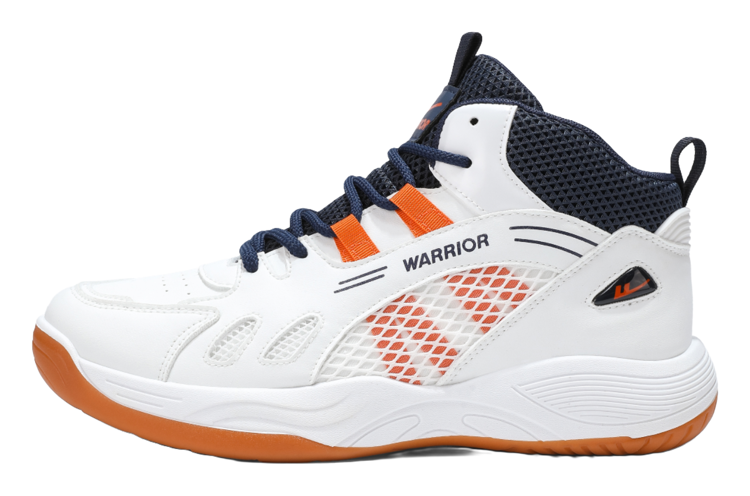 WARRIOR Badminton Shoes Men's Low top White/Silver/White/Dark Blue/Black/Red 