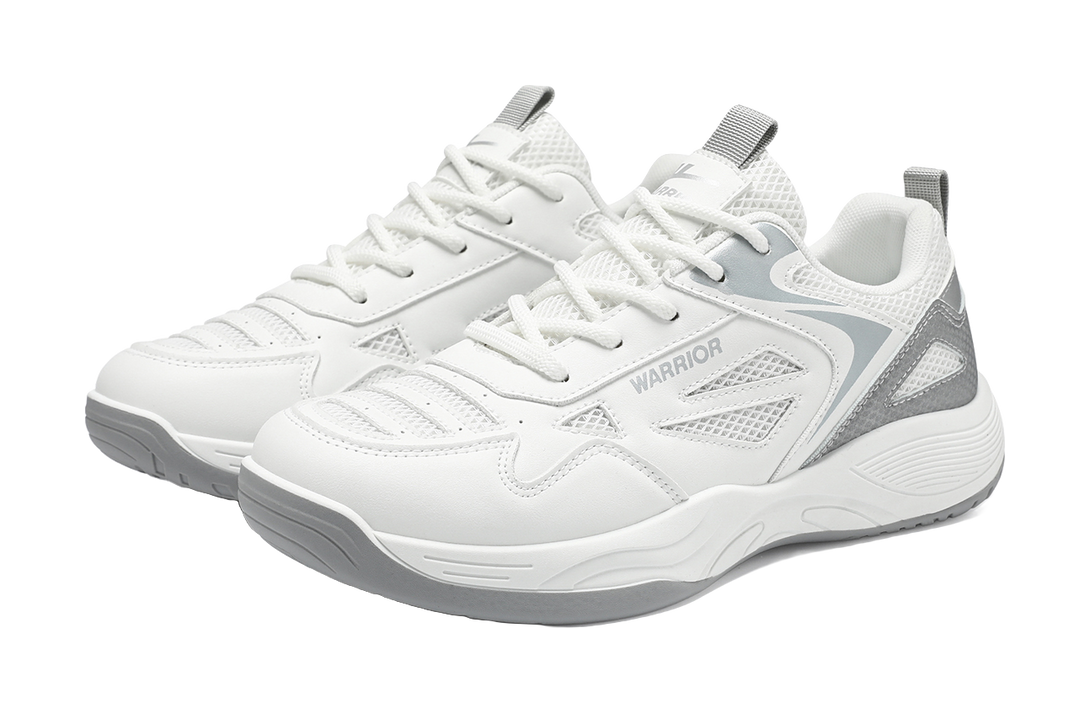 WARRIOR Badminton Shoes Men's Low top White/Silver/White/Dark Blue/Black/Red 