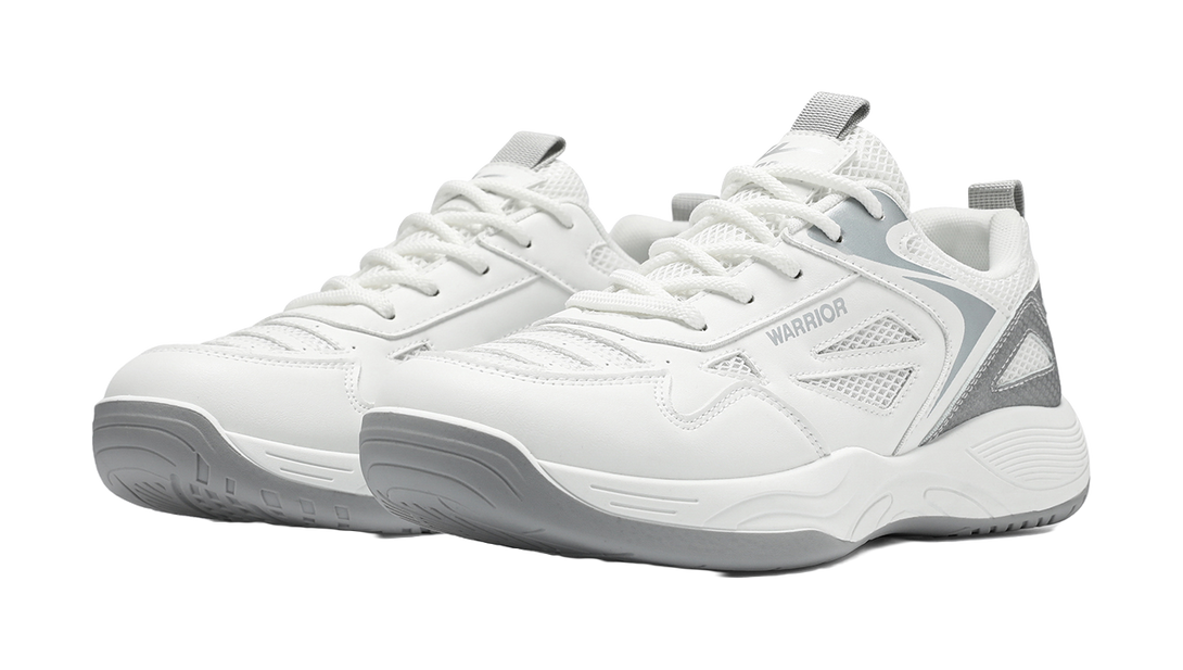 WARRIOR Badminton Shoes Men's Low top White/Silver/White/Dark Blue/Black/Red 