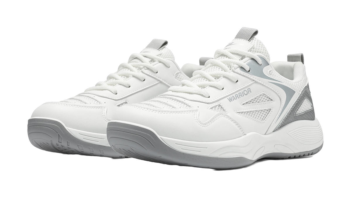 WARRIOR Badminton Shoes Men's Low top White/Silver/White/Dark Blue/Black/Red 