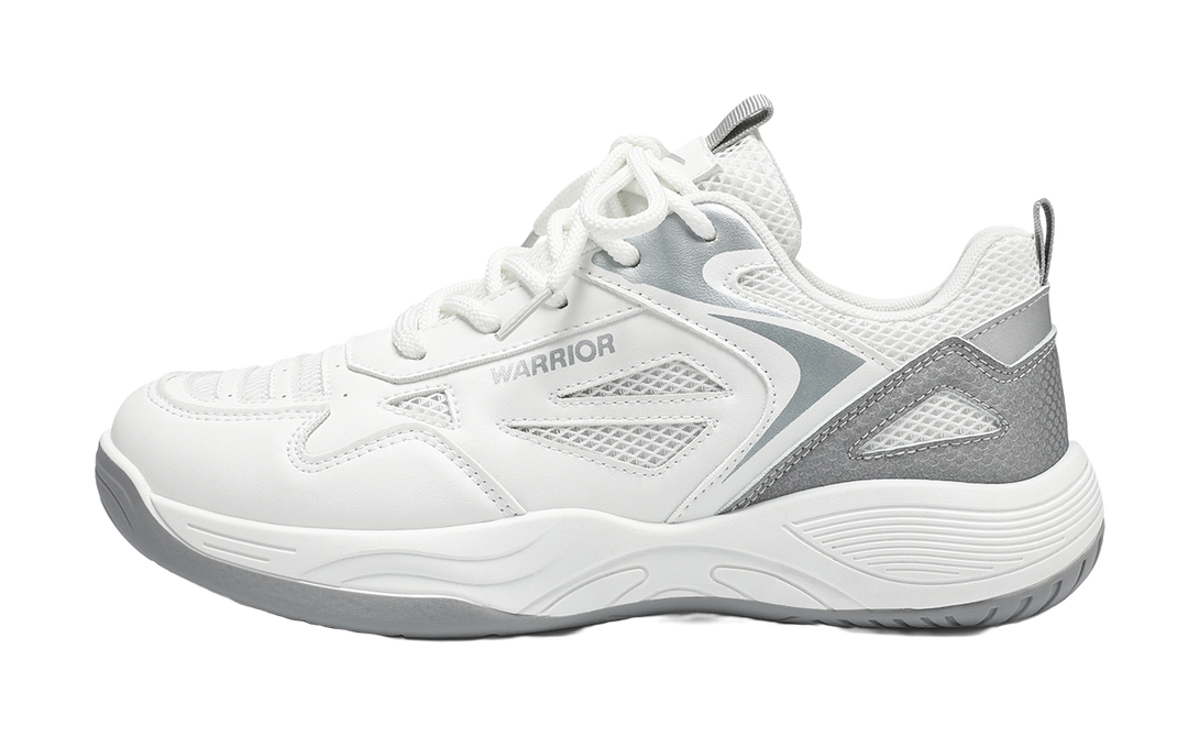 WARRIOR Badminton Shoes Men's Low top White/Silver/White/Dark Blue/Black/Red 