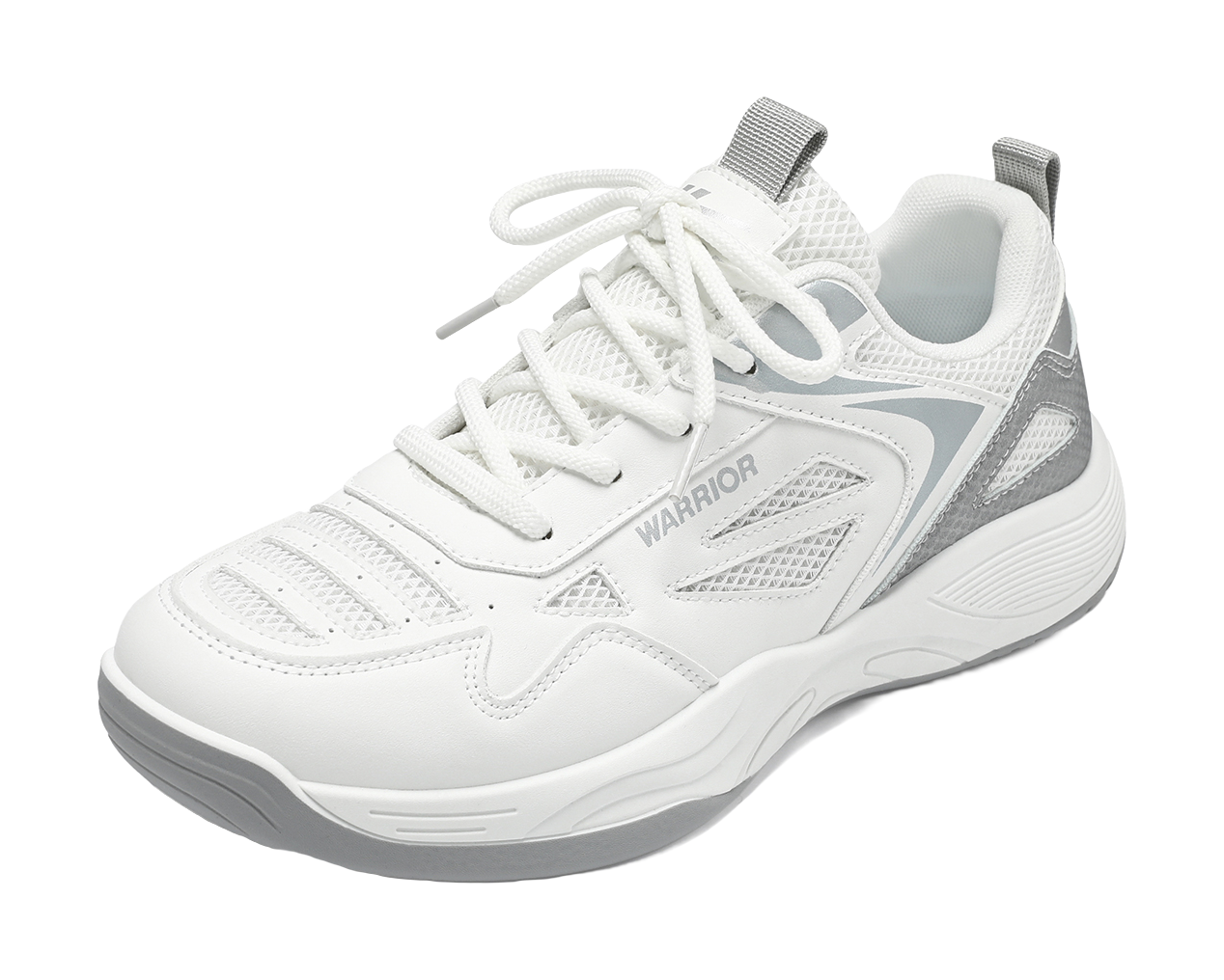WARRIOR Badminton Shoes Men's Low top White/Silver/White/Dark Blue/Black/Red 