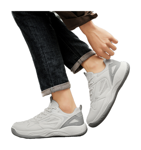 WARRIOR Badminton Shoes Men's Low top White/Silver/White/Dark Blue/Black/Red 