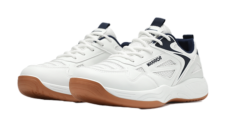 WARRIOR Badminton Shoes Men's Low top White/Silver/White/Dark Blue/Black/Red 