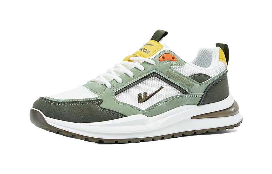 WARRIOR Casual Shoes Men's Low top Black Gray/Beige Green/Beige Light Blue/Beige Dark Blue 