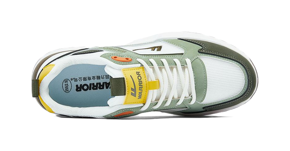 WARRIOR Casual Shoes Men's Low top Black Gray/Beige Green/Beige Light Blue/Beige Dark Blue 