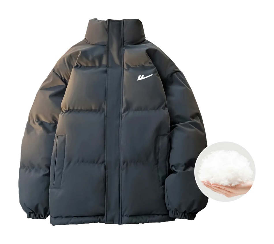 WARRIOR Puffer Jackets Unisex Stand Collar Thickened  vjsneaker.com