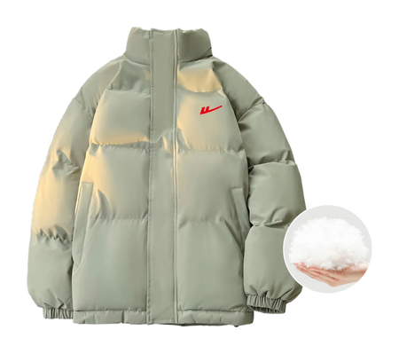 WARRIOR Puffer Jackets Unisex Stand Collar Thickened  vjsneaker.com