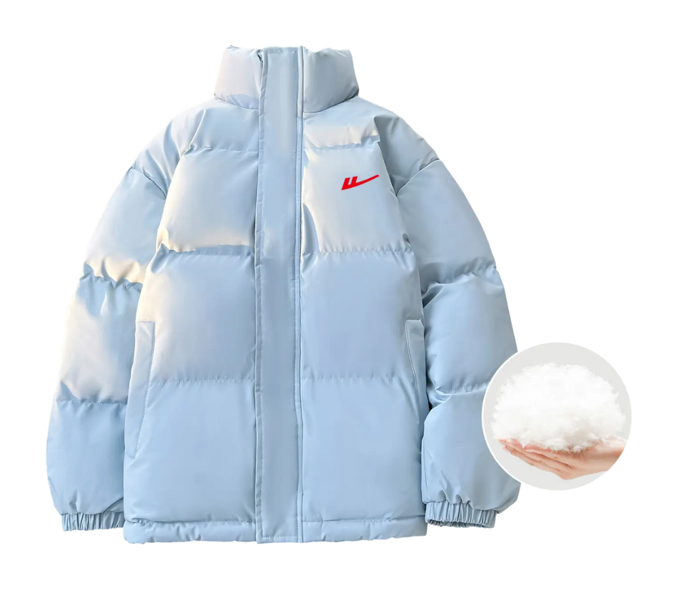 WARRIOR Puffer Jackets Unisex Stand Collar Thickened  vjsneaker.com