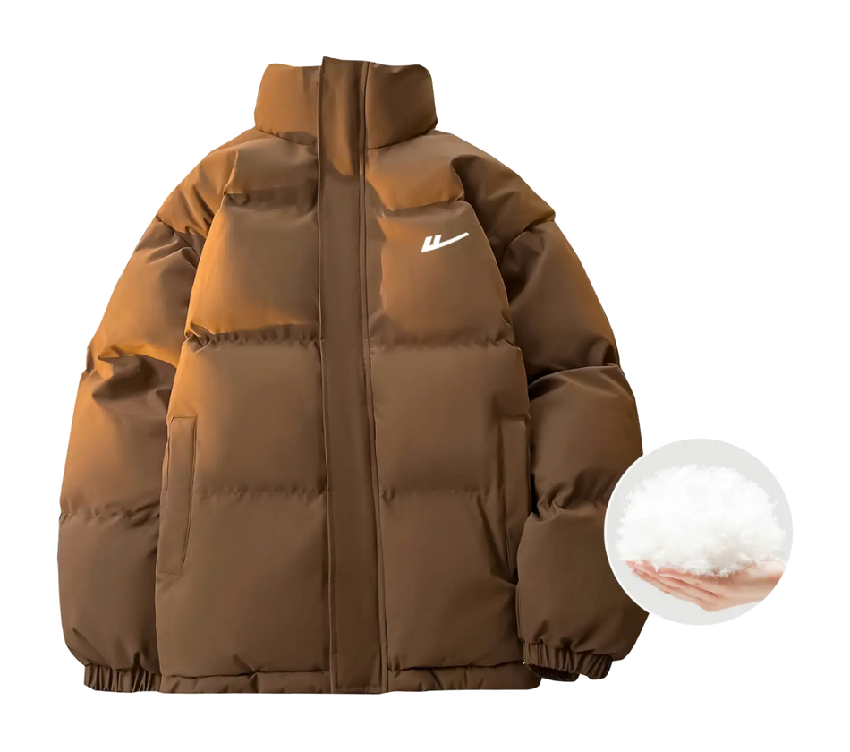 WARRIOR Puffer Jackets Unisex Stand Collar Thickened  vjsneaker.com