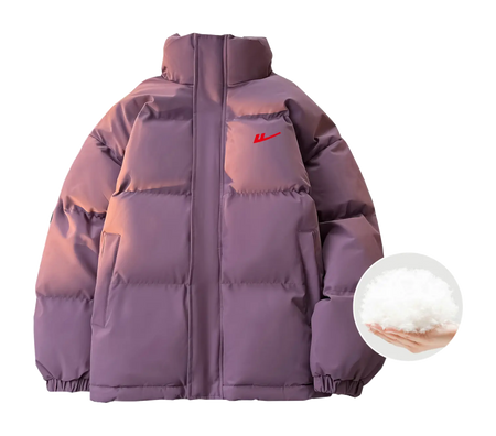 WARRIOR Puffer Jackets Unisex Stand Collar Thickened  vjsneaker.com