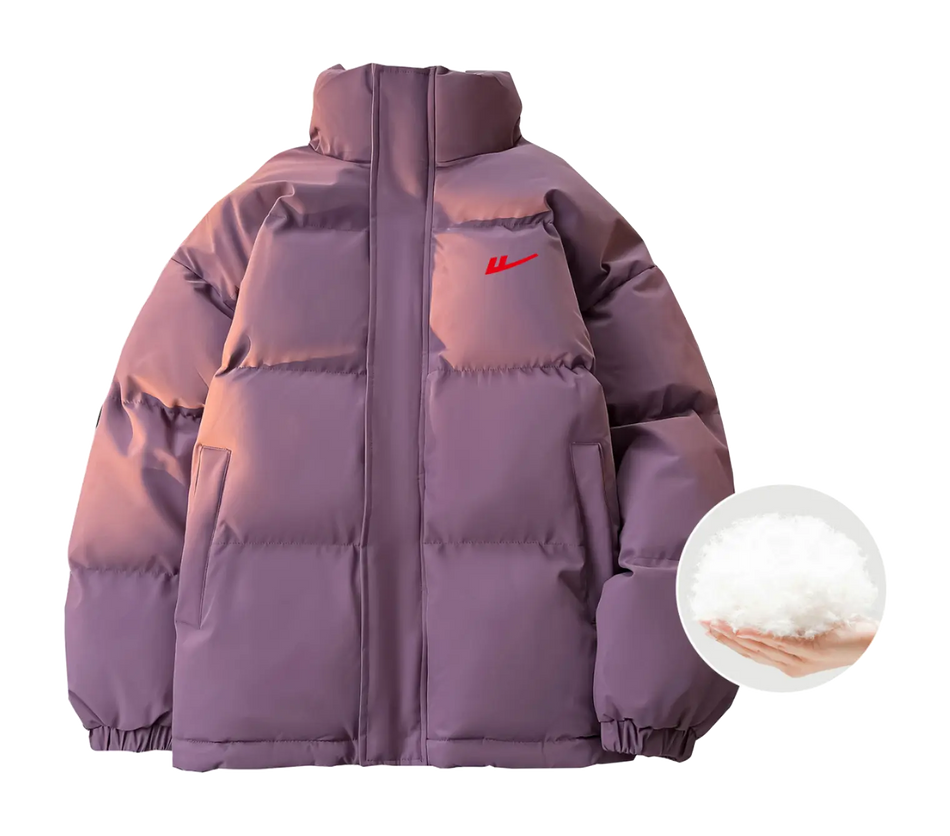 WARRIOR Puffer Jackets Unisex Stand Collar Thickened  vjsneaker.com