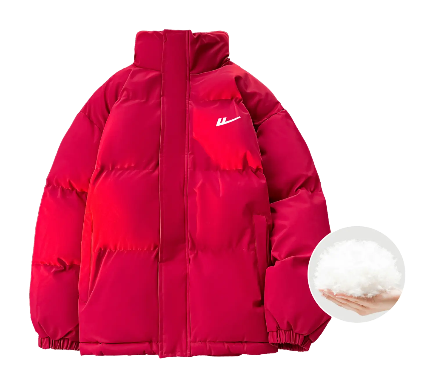 WARRIOR Puffer Jackets Unisex Stand Collar Thickened  vjsneaker.com