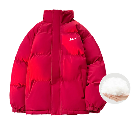 WARRIOR Puffer Jackets Unisex Stand Collar Thickened  vjsneaker.com