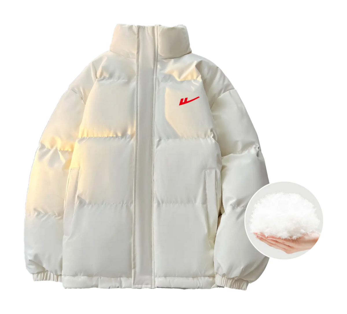 WARRIOR Puffer Jackets Unisex Stand Collar Thickened  vjsneaker.com