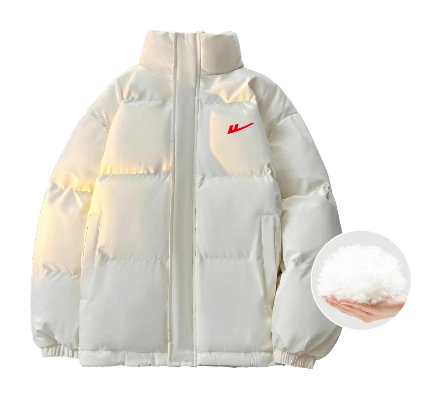 WARRIOR Puffer Jackets Unisex Stand Collar Thickened  vjsneaker.com