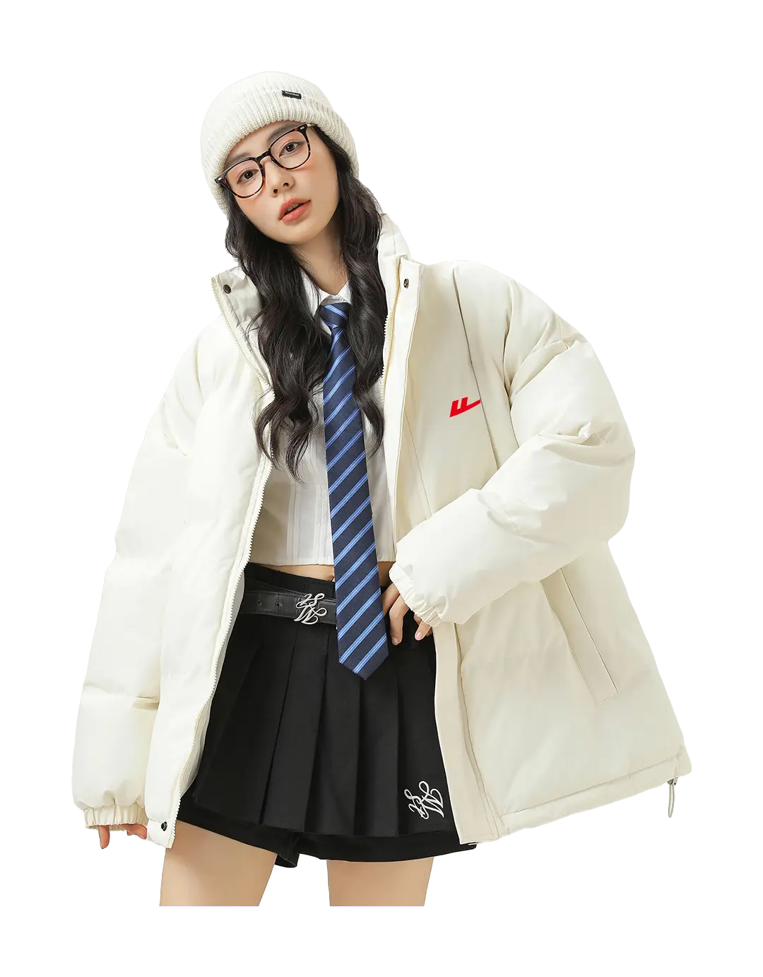 WARRIOR Puffer Jackets Unisex Stand Collar Thickened  vjsneaker.com