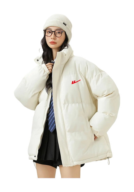 WARRIOR Puffer Jackets Unisex Stand Collar Thickened  vjsneaker.com