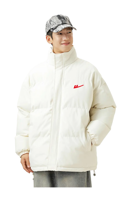 WARRIOR Puffer Jackets Unisex Stand Collar Thickened  vjsneaker.com