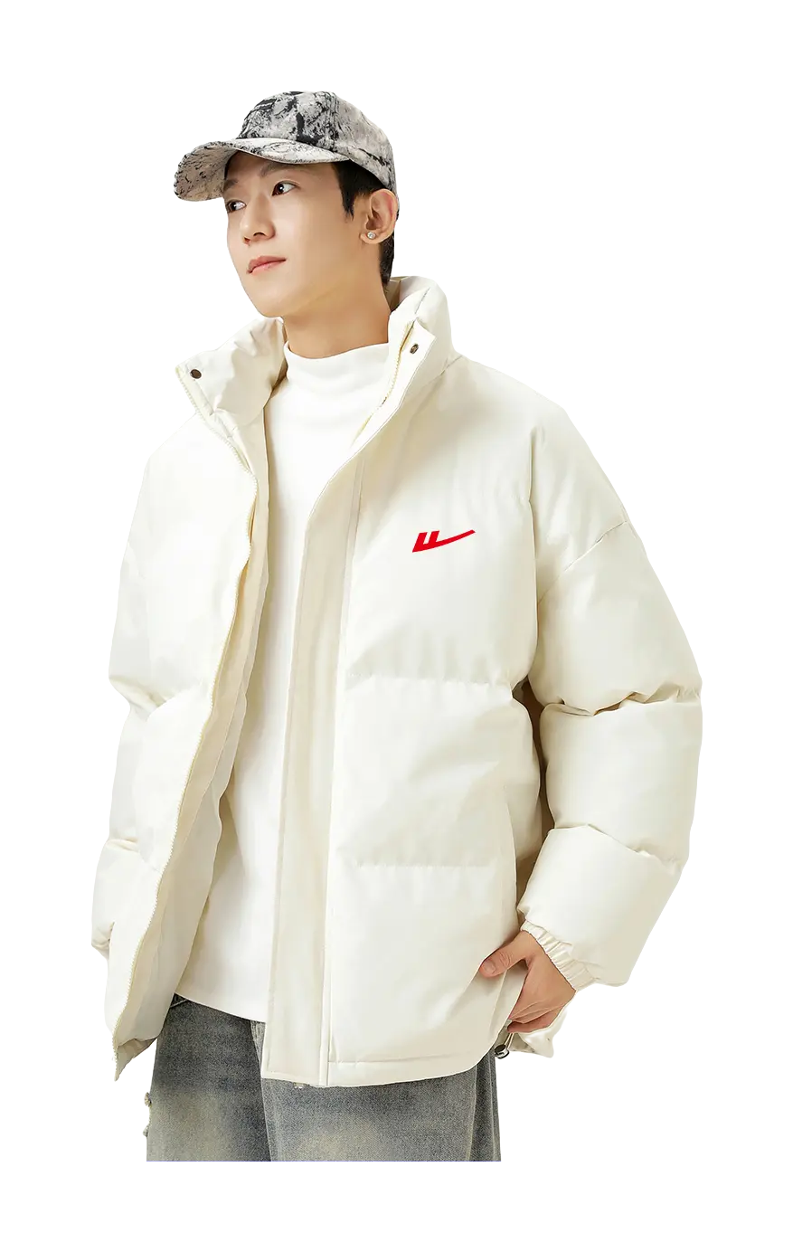 WARRIOR Puffer Jackets Unisex Stand Collar Thickened  vjsneaker.com